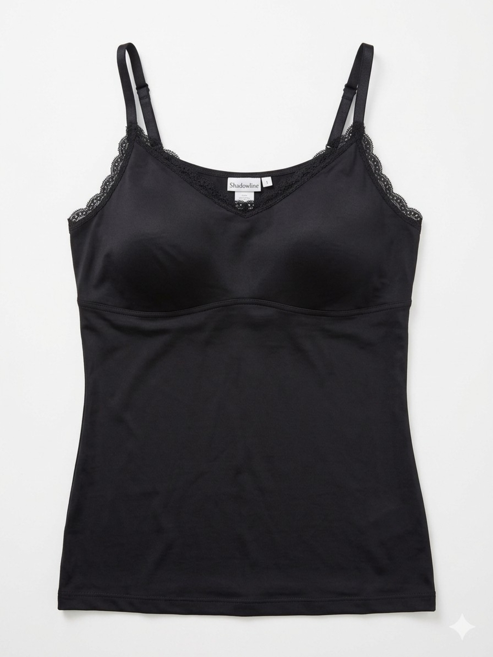 Maidenform Black Lace-Trim Camisole Tank